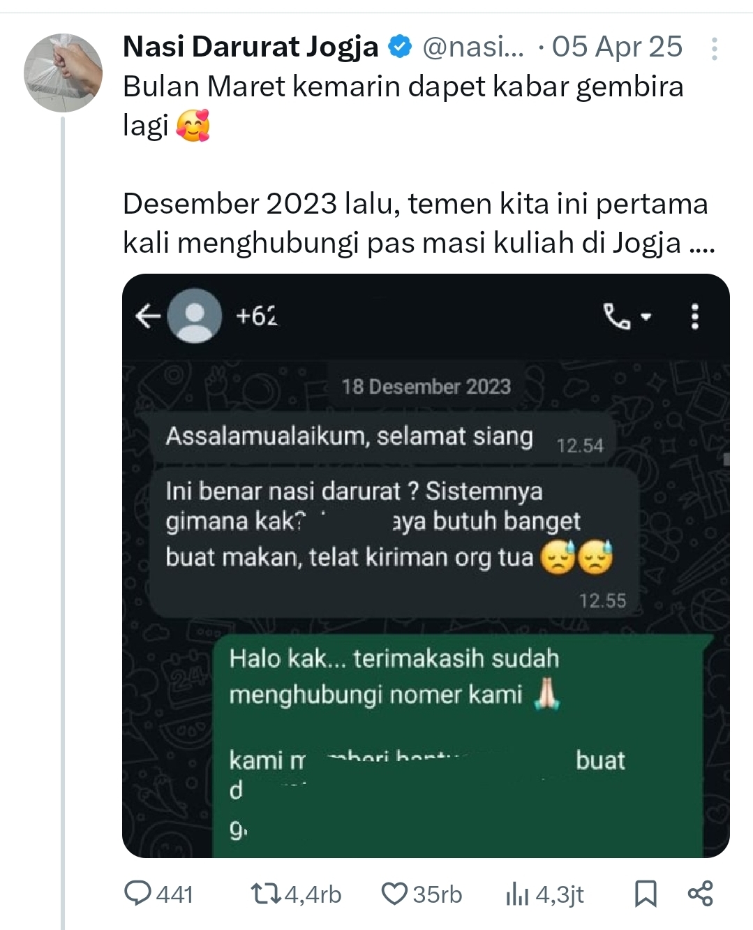 Life Update dari twit 5 April 2025